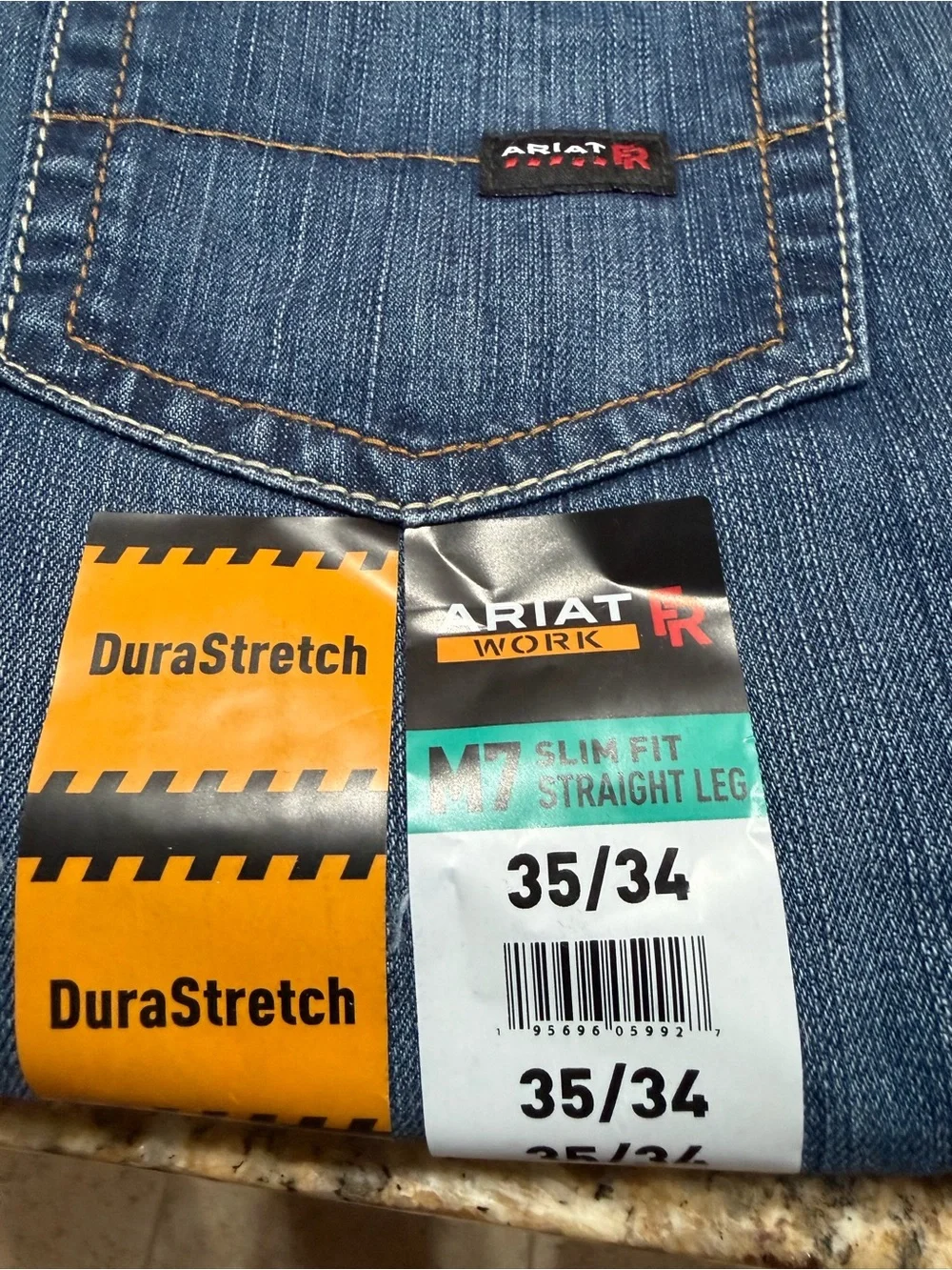 Brand new Ariat Men’s slim fit flame resistant Dark Blue Straight-Leg Jeans